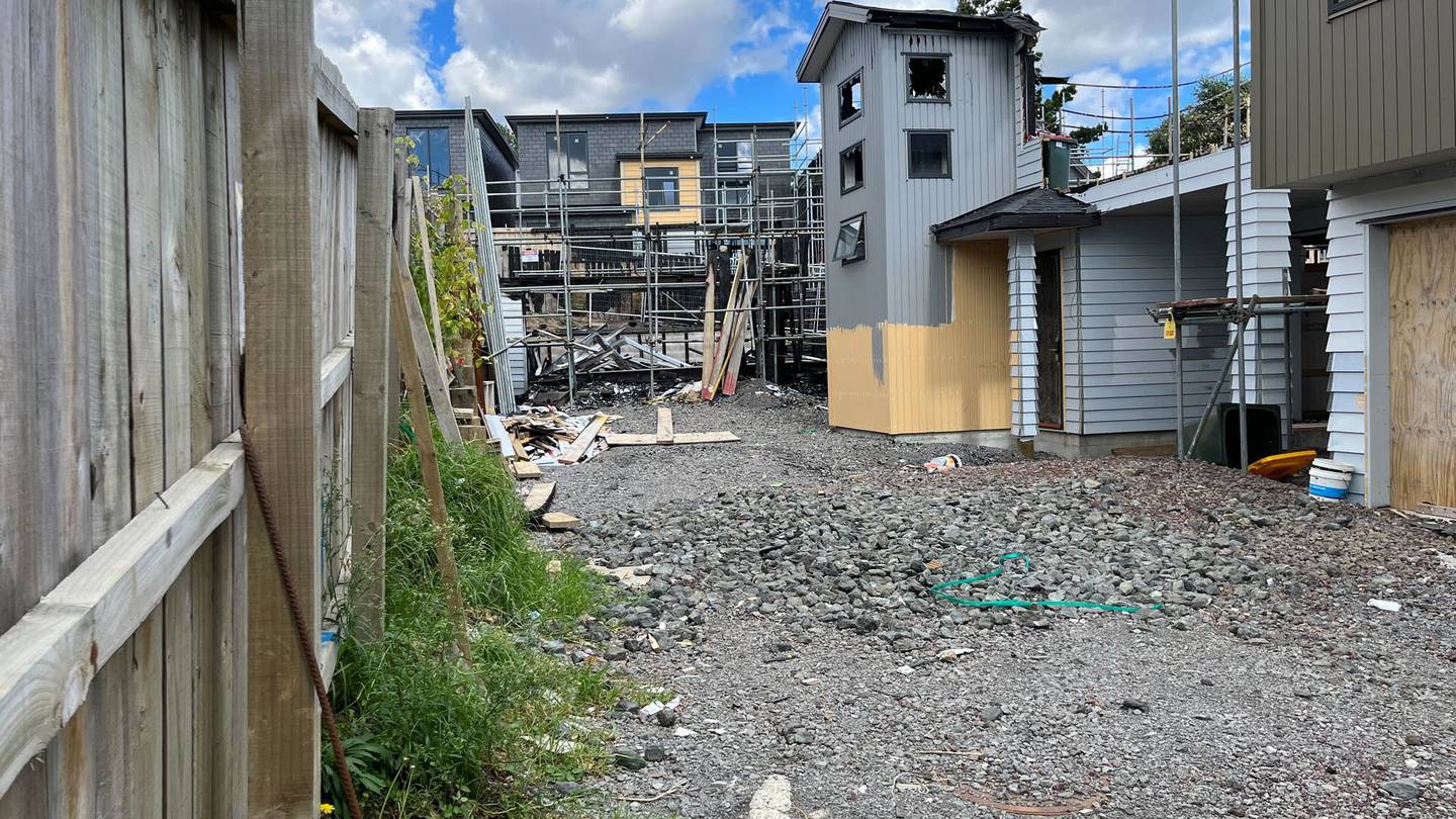 Three buildings were destroyed in the blaze on March 7. Photo / NZME