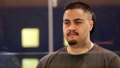 Tipene Te Ahuru appears in the Auckland High Court on May 6, 2024, the first day of his murder trial. He was convicted of killing his son on September 18, 2022. Photo / Jason Oxenham