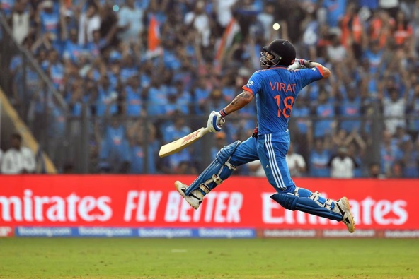 Virat Kohli scored a record-breaking century. Photo / Photosport