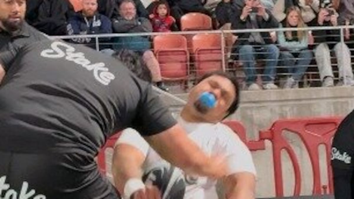 Watch: Moment two knocked out in US debut of controversial ‘run it straight’ sport