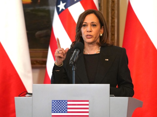 US Vice President Kamala Harris, seen here in Warsaw, Poland on March 10, says "The United States and Poland are united in what we have done and are prepared to help Ukraine and the people of Ukraine, full stop". (Photo / Getty Images)