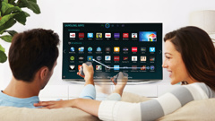 An international view of the Samsung apps screen on the Smart TV range (Supplied)