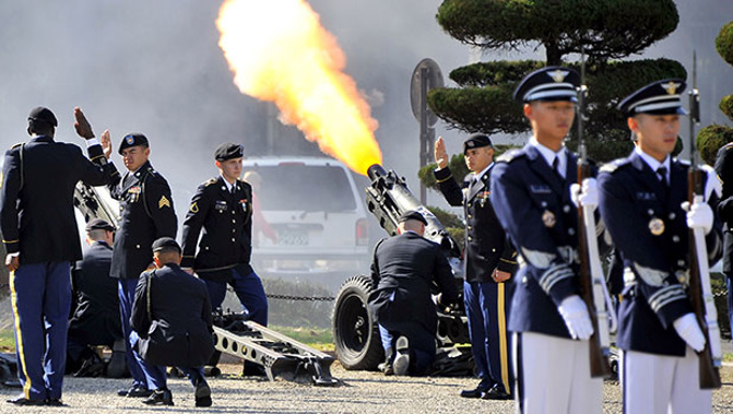 The US military will close a major air base in Britain and withdraw from more than a dozen installations across Europe as part of a reorganisation of forces. (Getty Images)