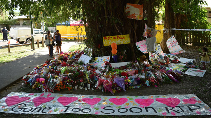 Flowers at the memorial for the children killed in Cairns (Getty Images)