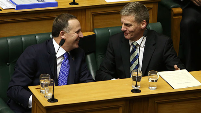 John Key and his Finance Minister Bill English (Getty Images)