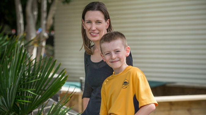 Parnell parent Carolyn Bromhead with son Oscar (Jason Dorday, NZ Herald)