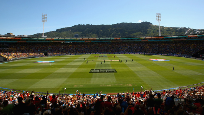 A huge crowd packed out the Wellington Regional Stadium to see the Black Caps take down England. (Getty Images)