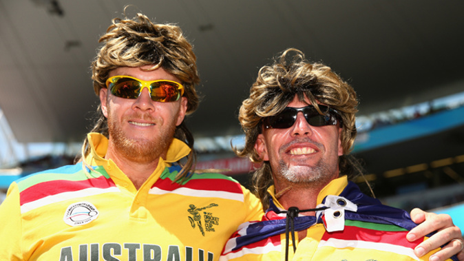 Australian cricket fans at Eden Park (Getty Images) 