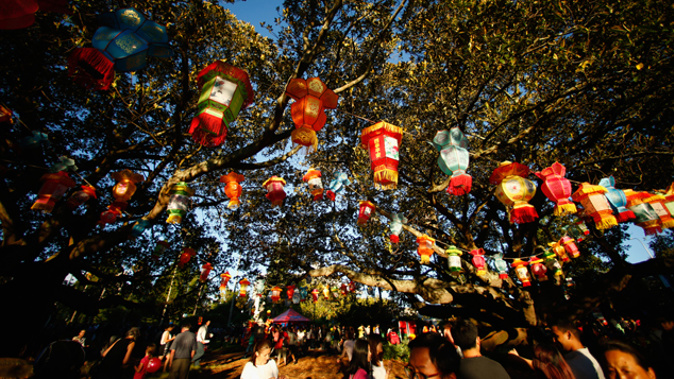 Albert Park lit up for the Auckland Lantern Festival (Getty Images)