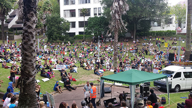 The Auckland rally (Supplied)