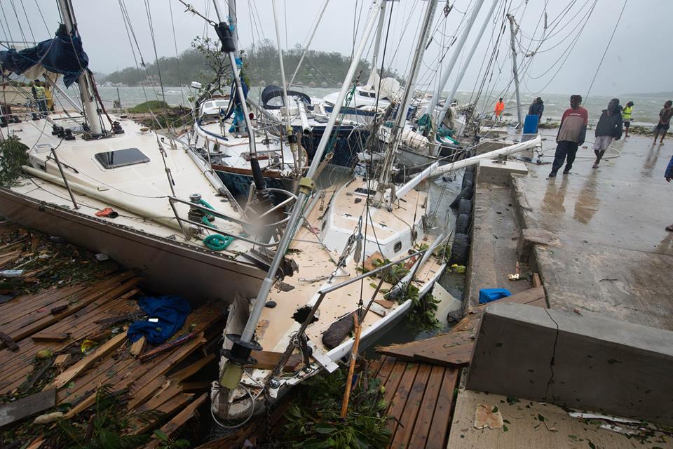 The marina was a graveyard for boats in Vanuatu.