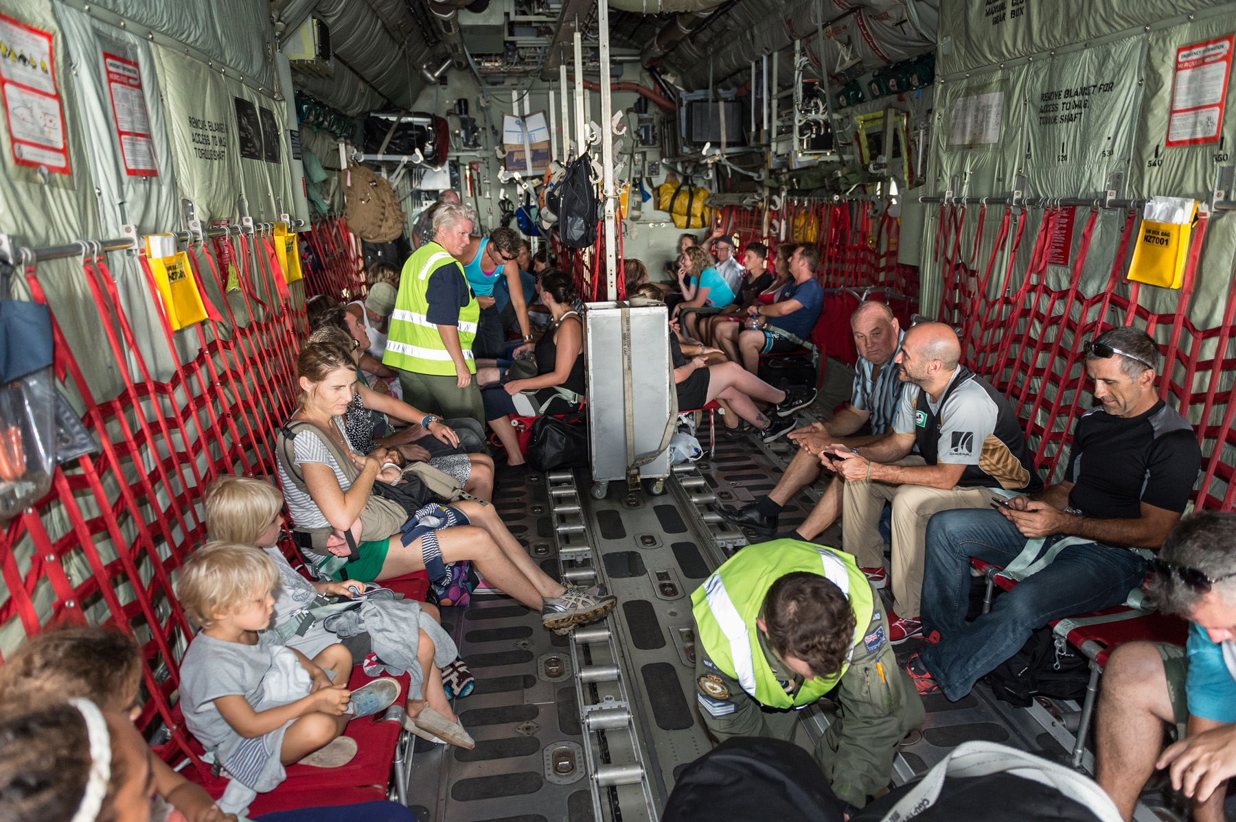 89 New Zealanders returned home via the Air Force flight.