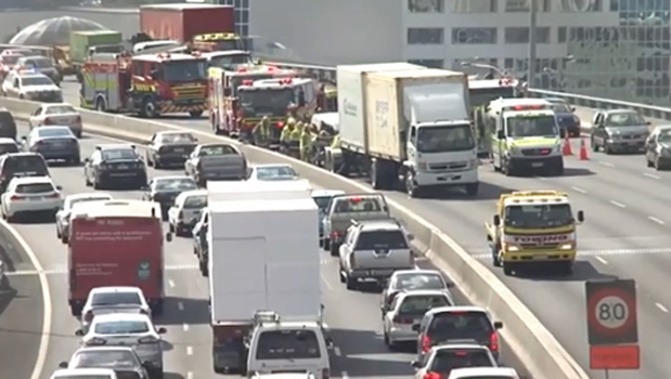 A traffic jam on the Southern Motorway (NZ Herald)