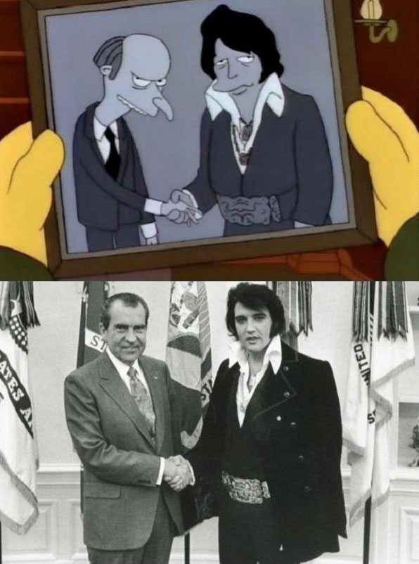 Mr Burns and Elvis / Richard Nixon and Elvis