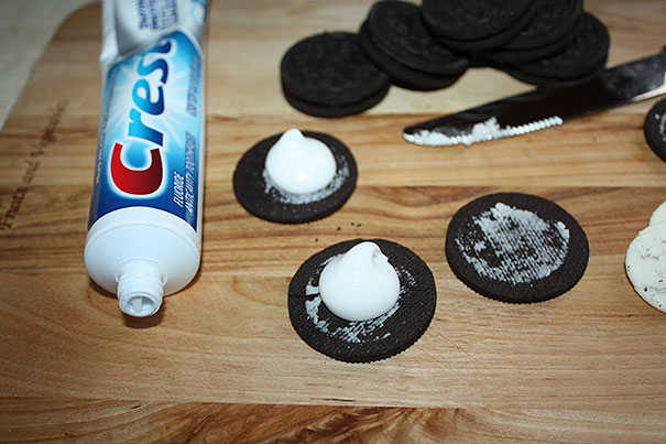Cruel - toothpaste instead of Oreo cream!