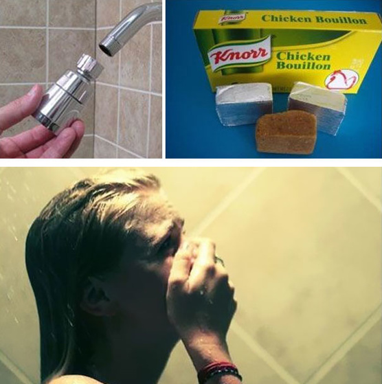Stock cubes in the shower (imgur)