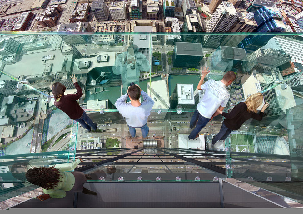 Skydecks at the top of the Willis (Sears) Tower, Chicago (Photo: gomighty.com)