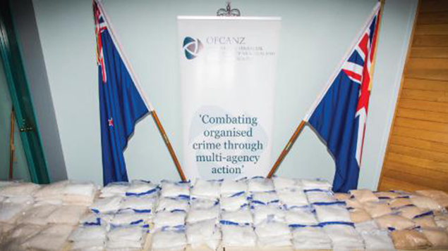 Bags of methamphetamine seized in the dual operation. (NZ Police)