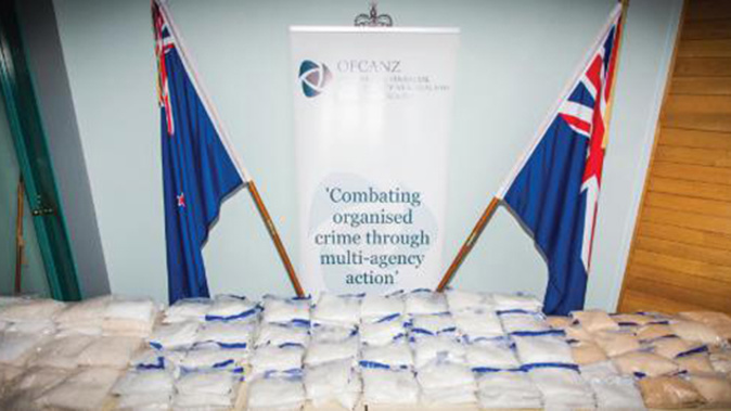 Bags of methamphetamine seized in the dual operation. (NZ Police)