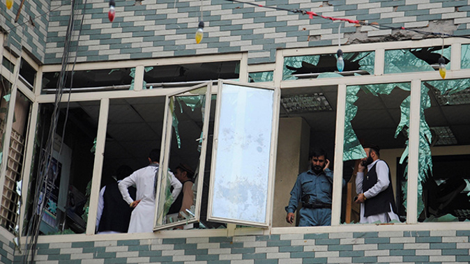 Some of the damage caused by the suicide bombing (Getty Images) 