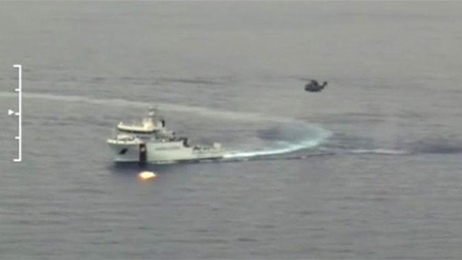 Italian coastguard ship in the Mediterranean (Supplied)