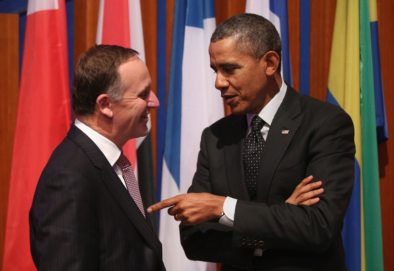 Barack Obama giving Key some free and frank advice.
