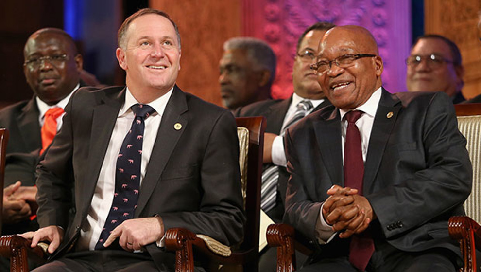 He's joked around with world leaders, including South Africa's Jacob Zuma.
