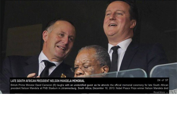 He was described as an unidentified guest at Nelson Mandela's funeral.