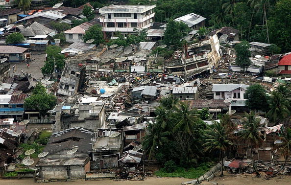 More than 1300 people were killed, mostly on the island of Nias, Indonesia after a 8.6 quake hit the area on March 28, 2005. 