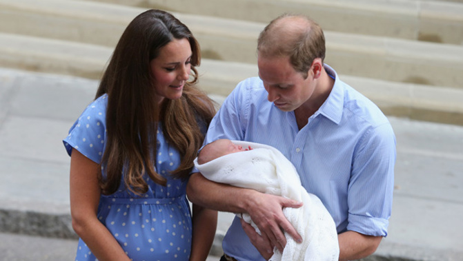 Prince William and Duchess Catherine with their first baby (Getty Images)