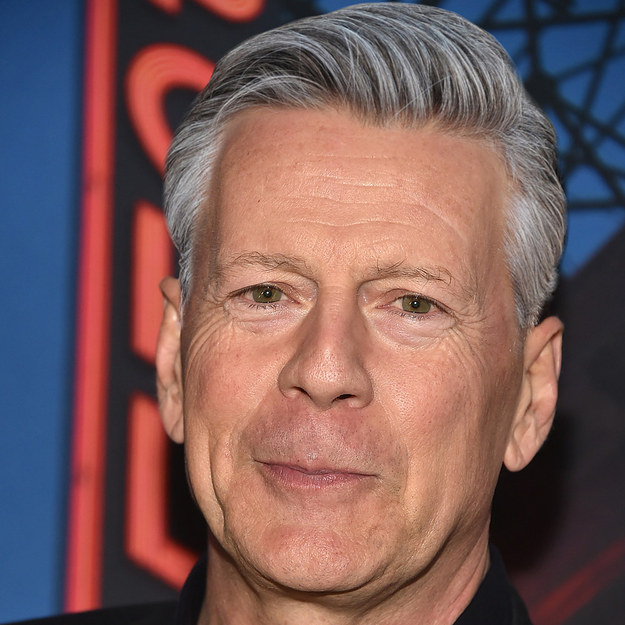 ...with a sleek salt and pepper style.