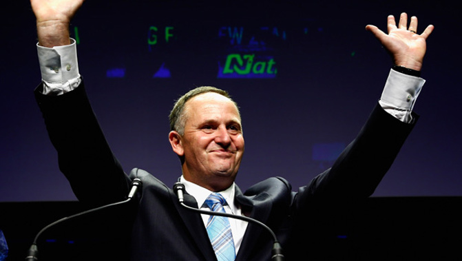 John Key on election night (Getty Images) 