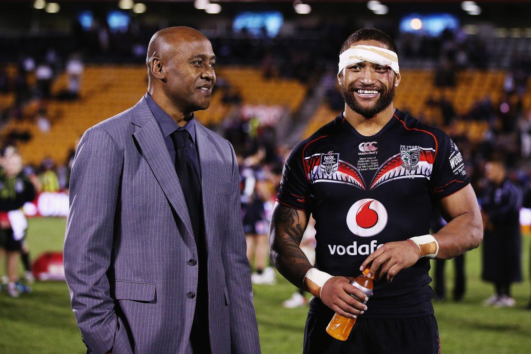 Lomu was on hand earlier this year to present Manu Vatuvei with an award for playing his 200th match for the Warriors.