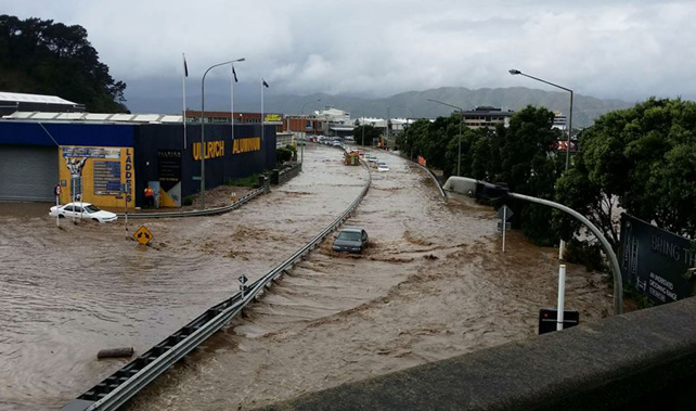 A general view of flooding in the Wellington region (Supplied) 