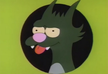 Cartoon cat within a cartoon Scratchy