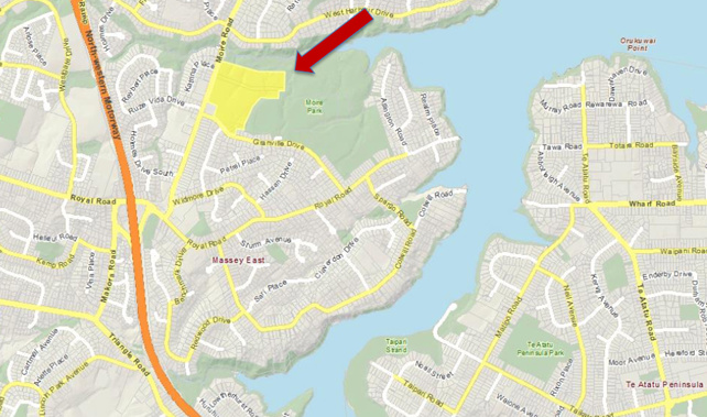 Location of the Massey East site (Supplied)