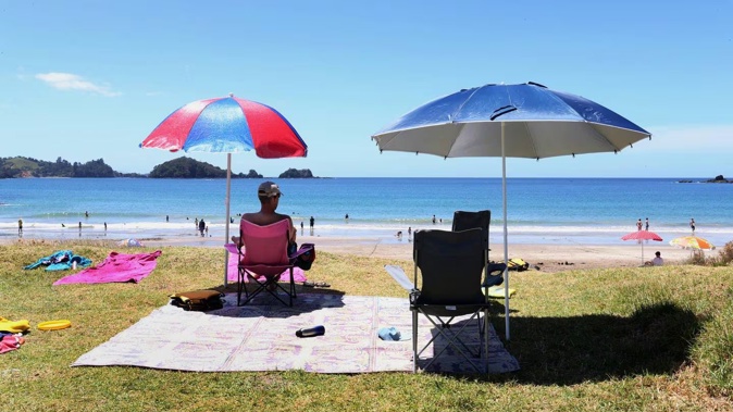 While good weather is likely, holidaymakers are advised to keep an eye on the forecast as the potential for rain remains on the horizon. Photo / John Stone