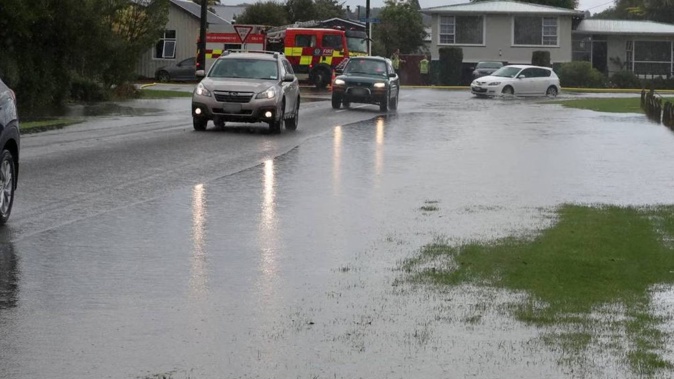 Flooding in and around Parsons St and Carlton Ave, Whanganui, in February this year. Photo / NZME