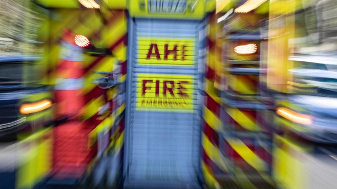 Three fire appliances, two from Raetihi and one from Ōhakune, are at the scene. Photo / Alex Cairns