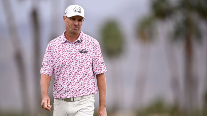 Steven Alker looks on from the 18th green during the third round of The Galleri Classic at Mission Hills Country Club. Photo / Getty Images