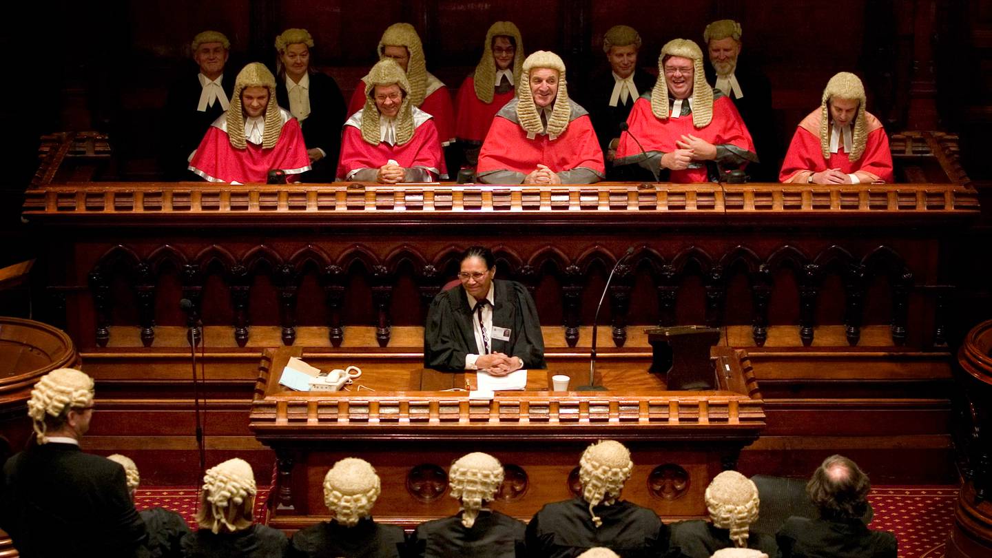 A ceremony at the Auckland High Court in 2006 appointing Bruce Gray and Brian Keene to the Queens Counsel.