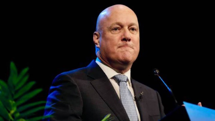 Christopher Luxon at his first state of the nation speech as prime minister. Photo / Alex Burton