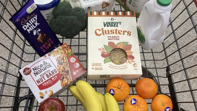 What a $60 supermarket shop looks like in central Wellington. Photo / Melissa Nightingale