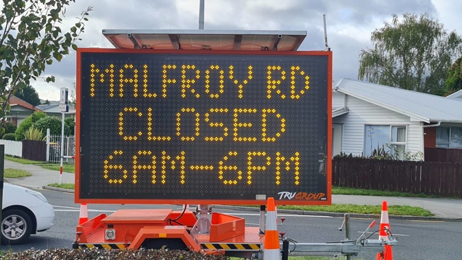 One of the digital signs. Photo / Supplied