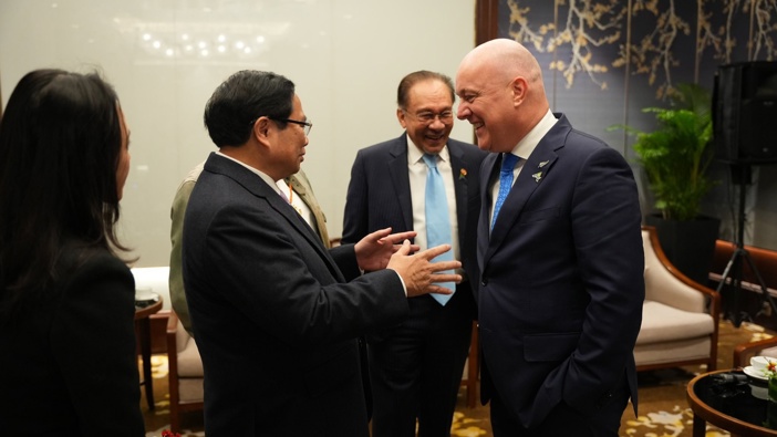 Prime Minister Christopher Luxon meets with Vietnamese PM Pham Minh Chinh in Hanoi 26 February 2025 during a trade mission to Vietnam. Photo / Supplied