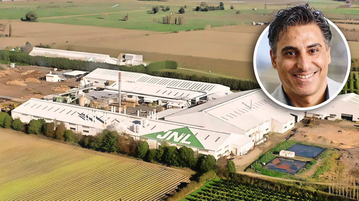 An aerial photo of JNL Gisborne. Inset: Millari Group Australia owner and chief executive Ryan Yari. Photos / Millari Group