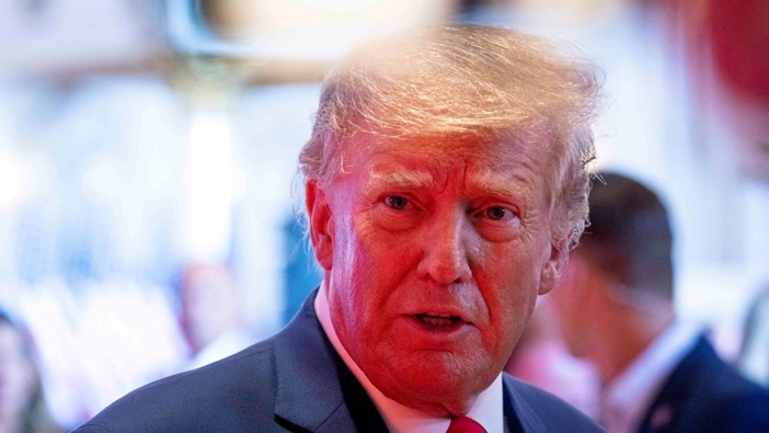 Former President Donald Trump speaks to members of the media at Mar-a-Lago on election day, Tuesday, November 8, 2022, in Palm Beach, Florida. Photo / AP