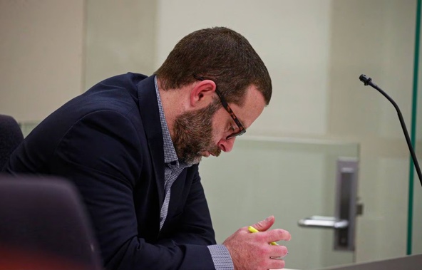 Aaron Hutton at the Auckland District Court in July 2020. Photo / Alex Burton