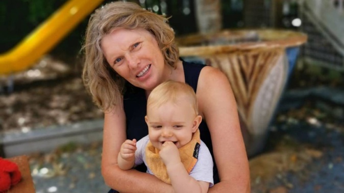 Joyanne Lovatt with her grandson. She says after surgery for lymphoedema in Sydney she now has the energy to chase after her grandchildren. Photo / Supplied