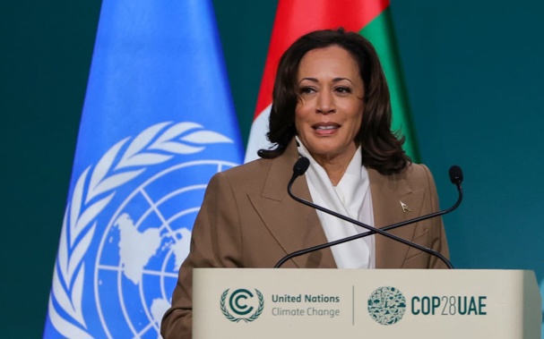 US Vice President Kamala Harris told the UN climate talks that countries 'must make up for lost time' on climate change. Photo: GIUSEPPE CACACE / AFP